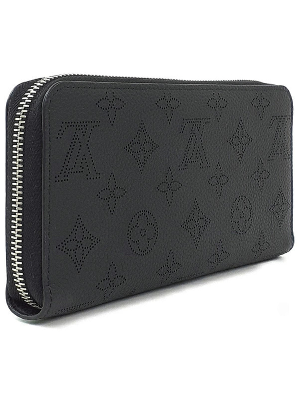Louis Vuitton Wallet Round Zippy Long Mahina Zipper Black